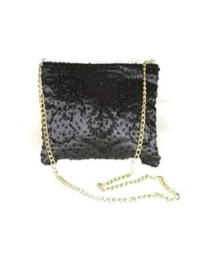 Vintage La Regale Ltd Black Beaded Mini Evening Bag | EUC